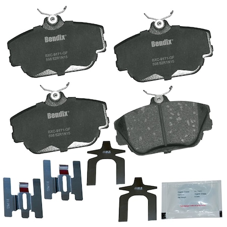 Bendix Bendix Premium Copper Free Ceramic BPR Disc Brake Pad - Front, CFC598 CFC598