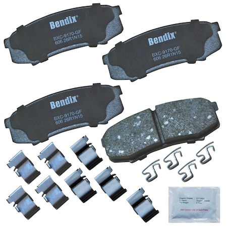 Bendix Bendix Premium Copper Free Ceramic BPR Disc Brake Pad - Rear, CFC606 CFC606