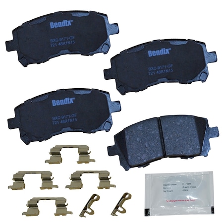 Bendix Bendix Premium Copper Free Ceramic BPR Disc Brake Pad - Front, CFC721 CFC721