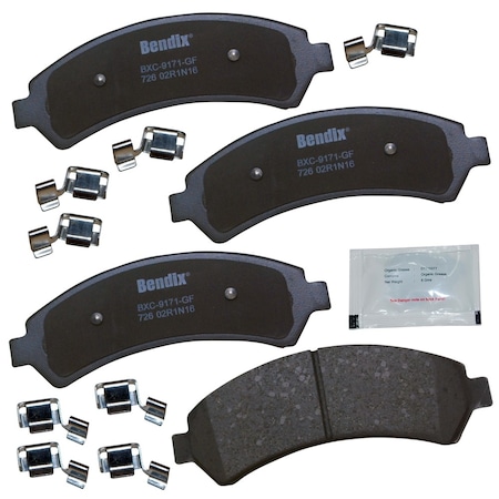 Bendix Bendix Premium Copper Free Ceramic BPR Disc Brake Pad - Front, CFC726 CFC726