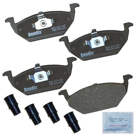 Bendix Bendix Premium Copper Free Ceramic BPR Disc Brake Pad - Front, CFC768 CFC768