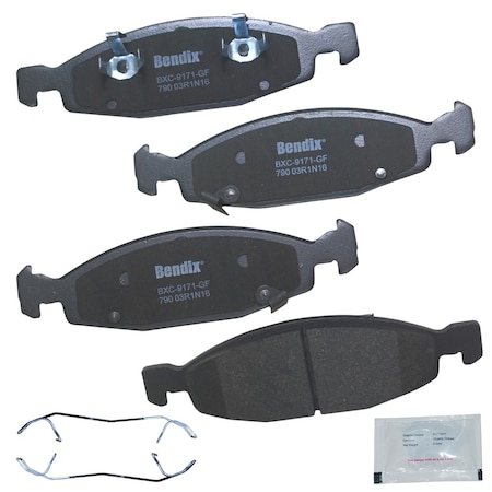 Bendix Bendix Premium Copper Free Ceramic BPR Disc Brake Pad - Front, CFC790 CFC790