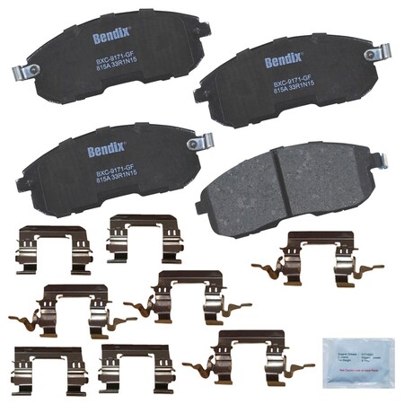 Bendix Bendix Premium Copper Free Ceramic BPR Disc Brake Pad - Front, CFC815A CFC815A