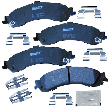 Bendix Bendix Premium Copper Free Ceramic BPR Disc Brake Pad - Rear, CFC834 CFC834