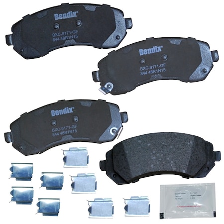 Bendix Bendix Premium Copper Free Ceramic BPR Disc Brake Pad - Front, CFC844 CFC844