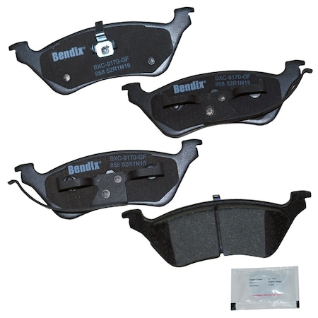 Bendix Bendix Premium Copper Free Ceramic BPR Disc Brake Pad - Rear, CFC858 CFC858