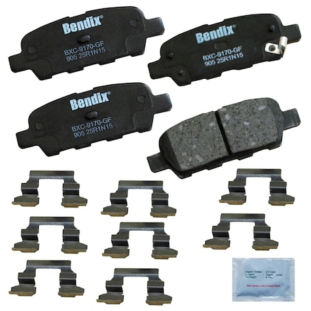 Bendix Bendix Premium Copper Free Ceramic BPR Disc Brake Pad - Rear, CFC905 CFC905