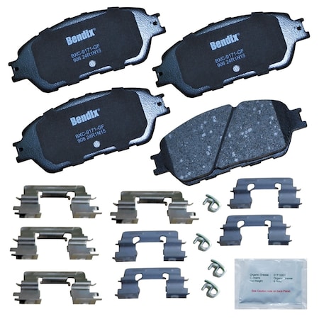 Bendix Bendix Premium Copper Free Ceramic BPR Disc Brake Pad - Front, CFC906 CFC906