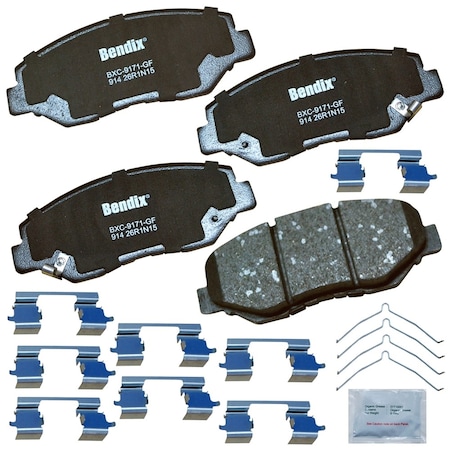 Bendix Bendix Premium Copper Free Ceramic BPR Disc Brake Pad - Front, CFC914 CFC914