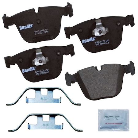 Bendix Bendix Premium Copper Free Ceramic BPR Disc Brake Pad - Rear, CFC919 CFC919