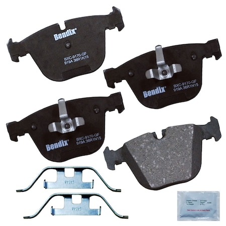 Bendix Bendix Premium Copper Free Ceramic BPR Disc Brake Pad - Rear, CFC919A CFC919A