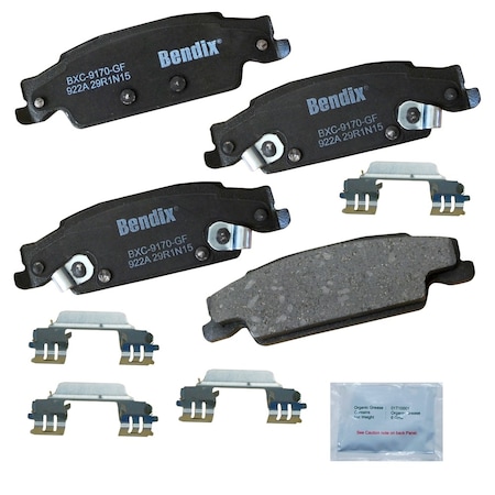 Bendix Bendix Premium Copper Free Ceramic BPR Disc Brake Pad - Rear, CFC922A CFC922A