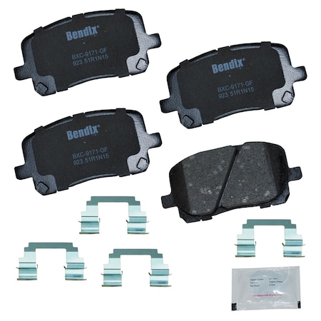 Bendix Premium Copper Free Ceramic BPR Disc Brake Pad - Front, CFC923 CFC923