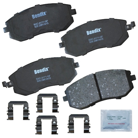 Bendix Bendix Premium Copper Free Ceramic BPR Disc Brake Pad - Front, CFC929 CFC929