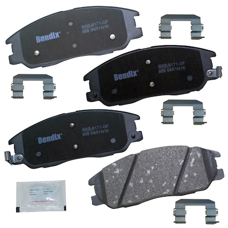 Bendix Bendix Premium Copper Free Ceramic BPR Disc Brake Pad - Front, CFC955 CFC955