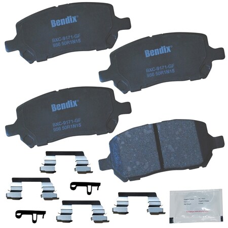 Bendix Bendix Premium Copper Free Ceramic BPR Disc Brake Pad - Front, CFC956 CFC956