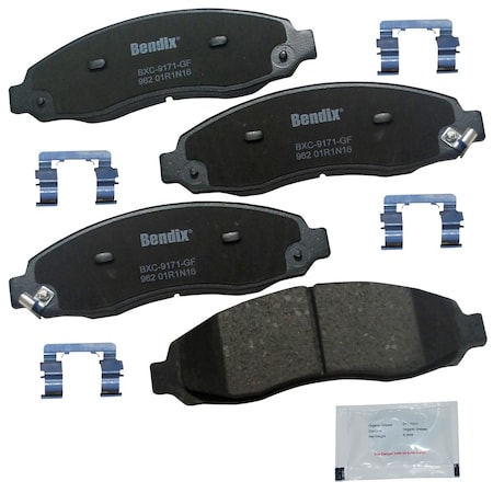 Bendix Bendix Premium Copper Free Ceramic BPR Disc Brake Pad - Front, CFC962 CFC962