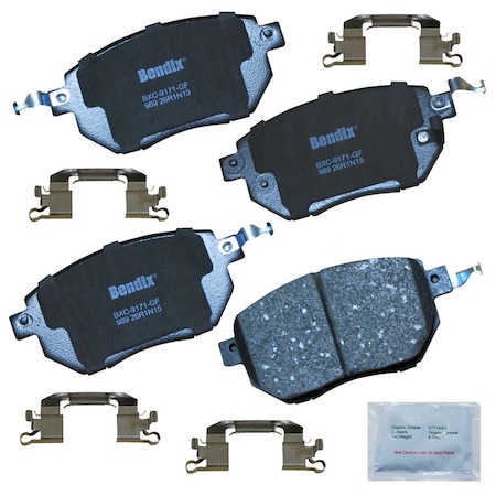 Bendix Bendix Premium Copper Free Ceramic BPR Disc Brake Pad - Front, CFC969 CFC969