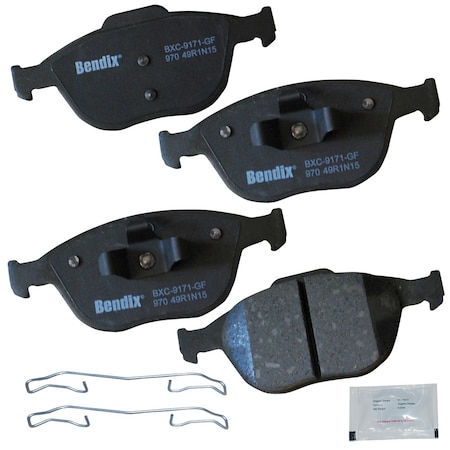 Bendix Premium Copper Free Ceramic BPR Disc Brake Pad - Front, CFC970 CFC970
