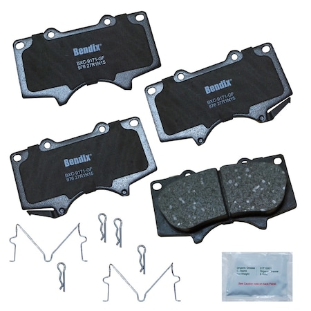 Bendix Bendix Premium Copper Free Ceramic BPR Disc Brake Pad - Front, CFC976 CFC976