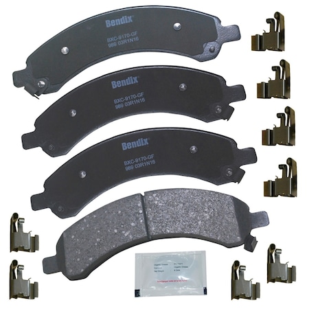 Bendix Bendix Premium Copper Free Ceramic BPR Disc Brake Pad - Rear, CFC989 CFC989