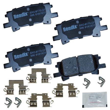 Bendix Bendix Premium Copper Free Ceramic BPR Disc Brake Pad - Rear, CFC996 CFC996