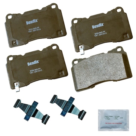 Bendix Bendix Prm Copper Free Semi-Metallic BPR Disc Brake Pad-Front, CFM1001 CFM1001