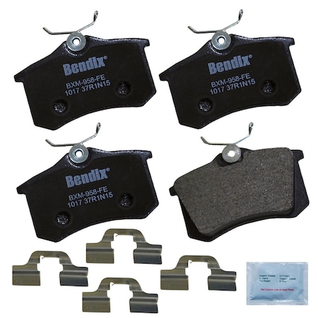 Bendix Bendix Prm Copper Free Semi-Metallic BPR Disc Brake Pad-Rear, CFM1017 CFM1017