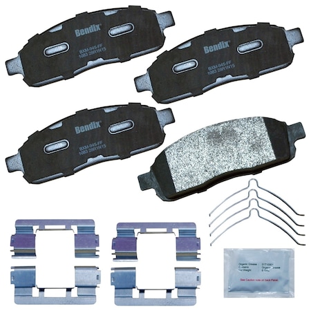 Bendix Bendix Prm Copper Free Semi-Metallic BPR Disc Brake Pad-Front, CFM1083 CFM1083