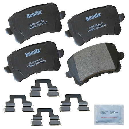Bendix Bendix Prm Copper Free Semi-Metallic BPR Disc Brake Pad-Rear, CFM1108K2 CFM1108K2