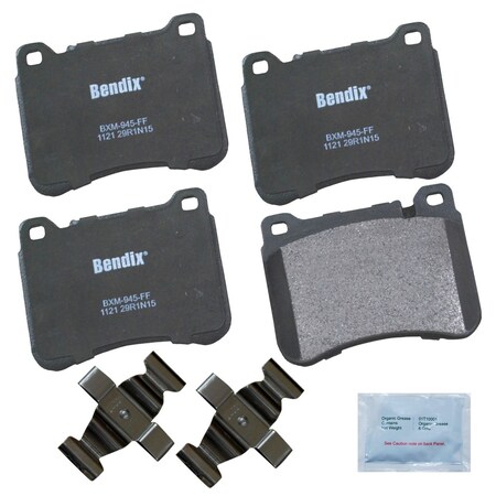 Bendix Bendix Prm Copper Free Semi-Metallic BPR Disc Brake Pad-Front, CFM1121 CFM1121