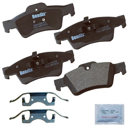 Bendix Bendix Prm Copper Free Semi-Metallic BPR Disc Brake Pad-Rear, CFM1122 CFM1122