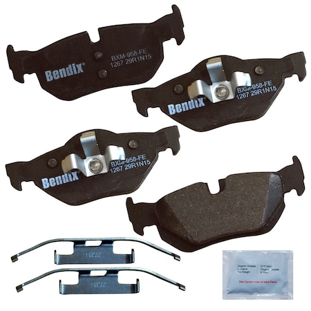 Bendix Bendix Prm Copper Free Semi-Metallic BPR Disc Brake Pad-Rear, CFM1267 CFM1267