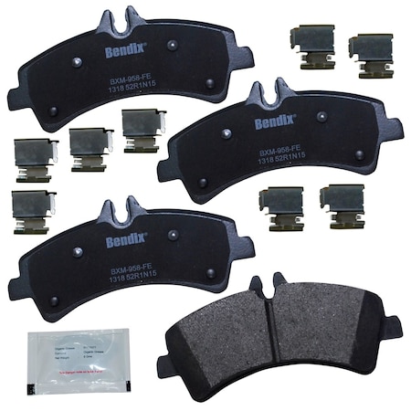 Bendix Bendix Prm Copper Free Semi-Metallic BPR Disc Brake Pad-Rear, CFM1318 CFM1318
