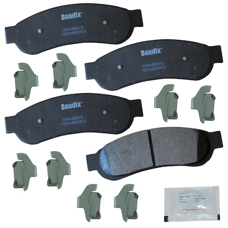 Bendix Bendix Prm Copper Free Semi-Metallic BPR Disc Brake Pad-Rear, CFM1334 CFM1334