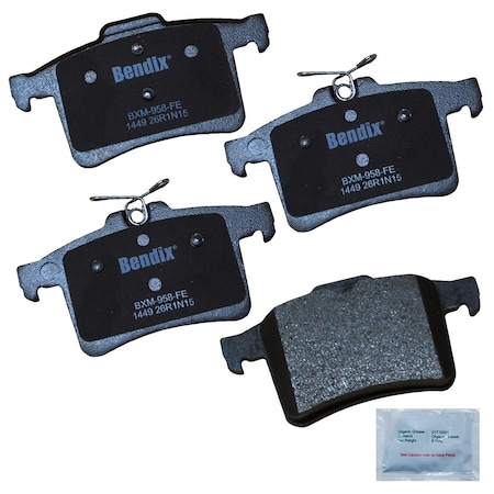 Bendix Bendix Prm Copper Free Semi-Metallic BPR Disc Brake Pad-Rear, CFM1449 CFM1449