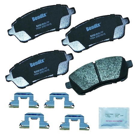 Bendix Bendix Prm Copper Free Semi-Metallic BPR Disc Brake Pad-Front, CFM1454 CFM1454