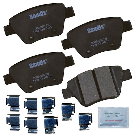 Bendix Bendix Prm Copper Free Semi-Metallic BPR Disc Brake Pad-Rear, CFM1456 CFM1456