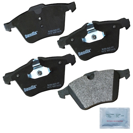 Bendix Bendix Prm Copper Free Semi-Metallic BPR Disc Brake Pad-Front, CFM1472 CFM1472