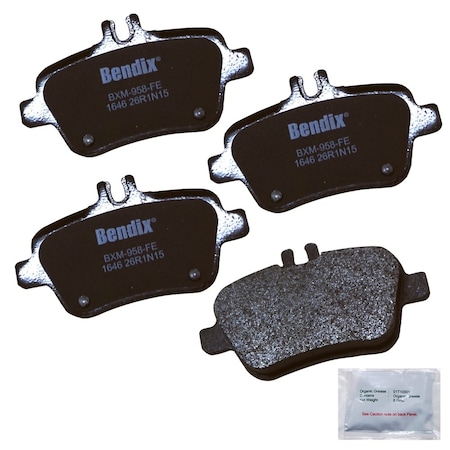 Bendix Bendix Prm Copper Free Semi-Metallic BPR Disc Brake Pad-Rear, CFM1646 CFM1646