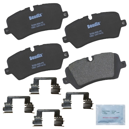 Bendix Bendix Prm Copper Free Semi-Metallic BPR Disc Brake Pad-Rear, CFM1692 CFM1692