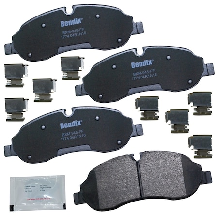 Bendix Bendix Prm Copper Free Semi-Metallic BPR Disc Brake Pad-Front, CFM1774 CFM1774