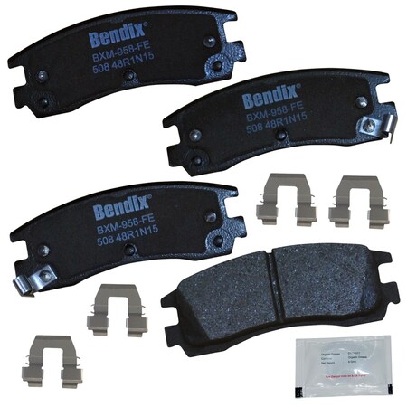 Bendix Bendix Premium Copper Free Semi-Metallic BPR DiscBrake Pad-Rear, CFM508 CFM508
