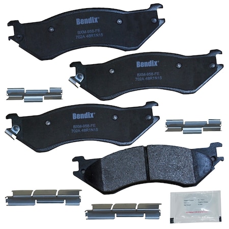 Bendix Bendix Prm Copper Free Semi-Metallic BPR Disc Brake Pad-Rear, CFM702A CFM702A