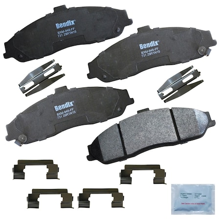 Bendix Bendix Prm Copper Free Semi-Metallic BPR Disc Brake Pad-Front, CFM731 CFM731