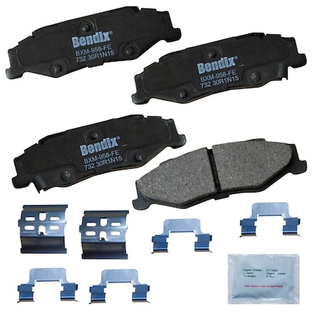 Bendix Bendix Premium Copper Free Semi-Metallic BPR DiscBrake Pad-Rear, CFM732 CFM732