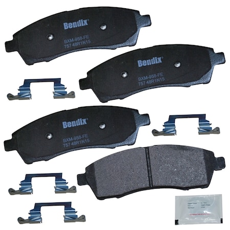 Bendix Bendix Premium Copper Free Semi-Metallic BPR DiscBrake Pad-Rear, CFM757 CFM757