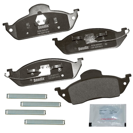 Bendix Bendix Prm Copper Free Semi-Metallic BPR Disc Brake Pad-Front, CFM760 CFM760