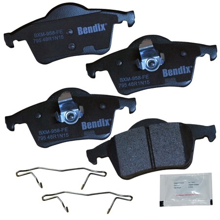 Bendix Bendix Premium Copper Free Semi-Metallic BPR DiscBrake Pad-Rear, CFM795 CFM795