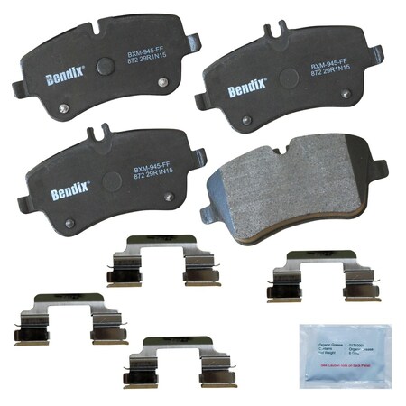 Bendix Bendix Prm Copper Free Semi-Metallic BPR Disc Brake Pad-Front, CFM872 CFM872